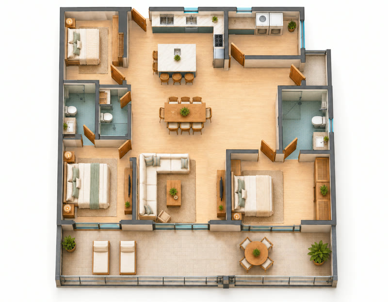 Floorplan of Penthouse sheet 409-410